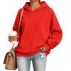 Women's Hooded Sweatshirt, Color Long Sleeve Pullover with Pocket, Loose Fit Casual Athletic Top