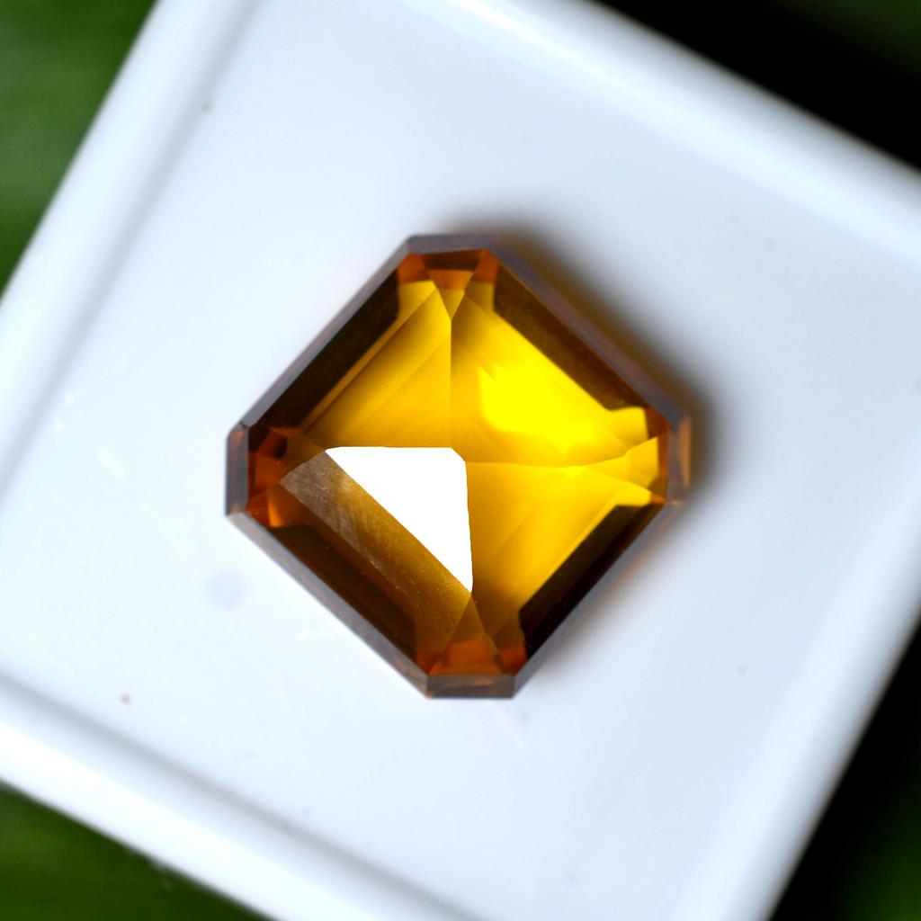 Natural Orange Sapphire Loose Gemstone 9.90 ct Square Cut September Birthstone for Gem Collections