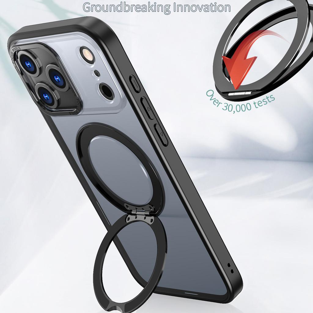 Für iPhone 17 Pro Hülle Kompatibel mit MagSafe TPU + Acryl Ständer Handyhülle