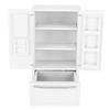 Birch Mini 12 Double Door Refrigerator White with Silver Accents Double Deck