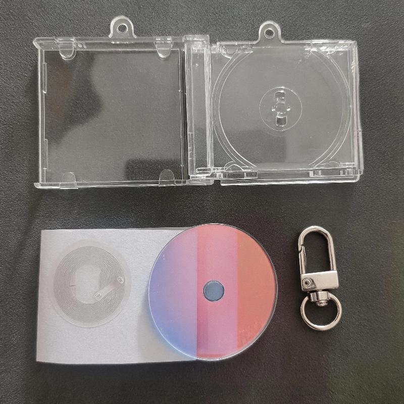 NFC DIY Leeres Album Schlüsselanhänger Mini CD-Disc Hülle Gedenkanhänger Für Rucksack Dekoration