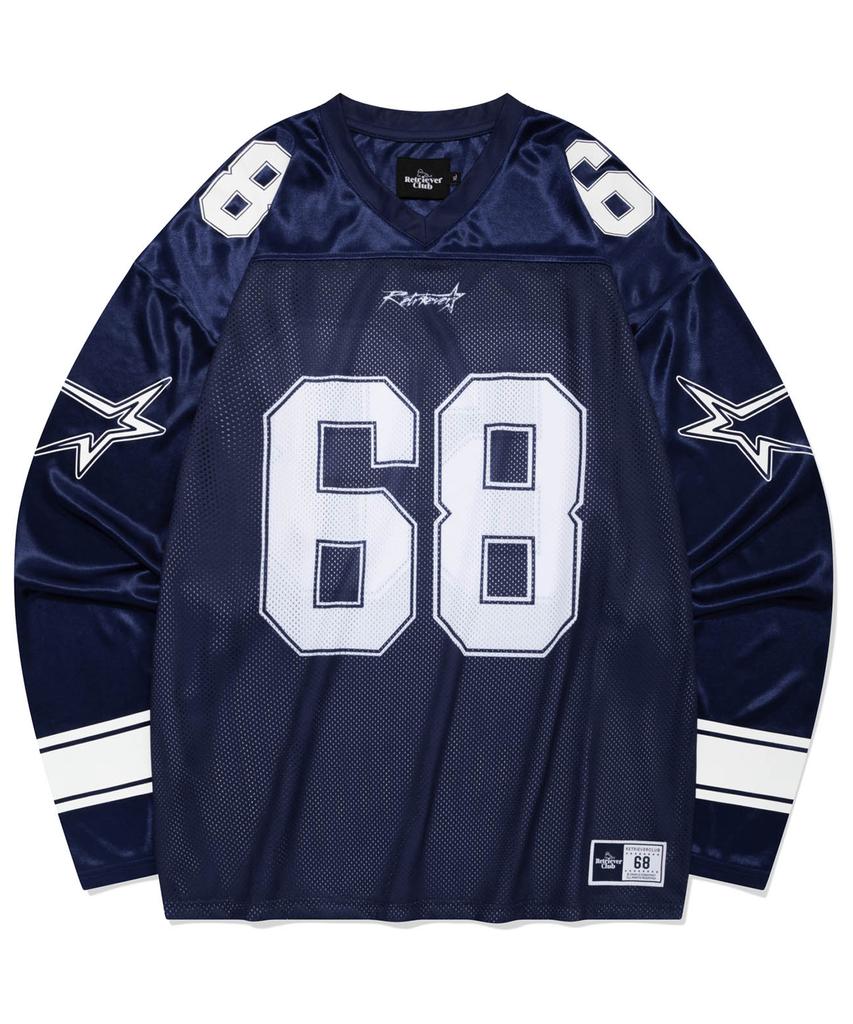 RETRIEVER CLUB 68 Langes Fußballtrikot [Marineblau]