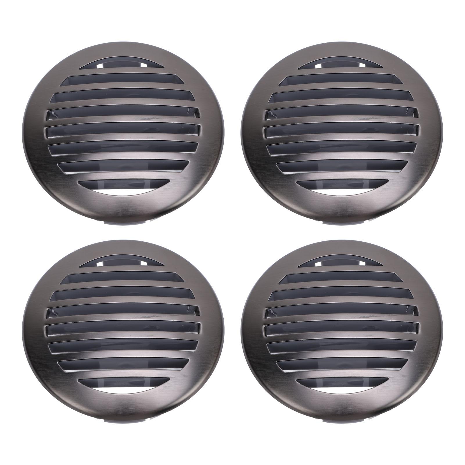 

4 шт. 3 дюйми 76 мм RV Повітряна решітка Вентиляційний отвір на стелю 316 Нержавіюча сталь Вентиляційна кришка для човна Кругла повітряна решітка Решітка для яхти темно-сірий