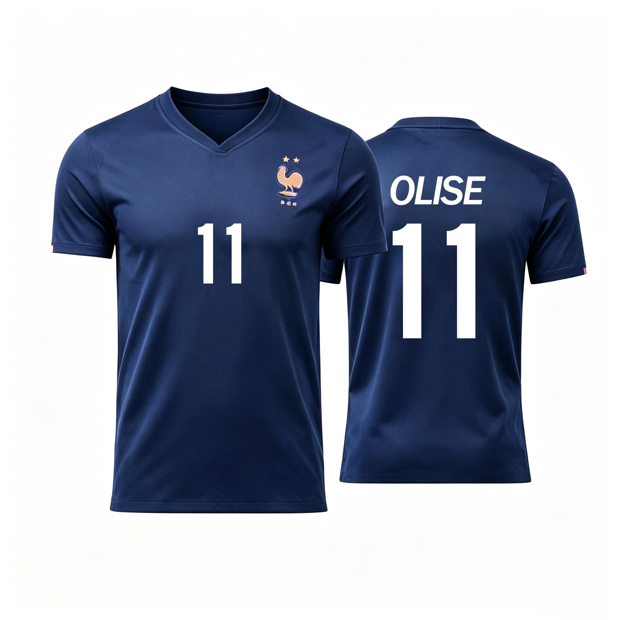 Football Match France National Team Jersey – No. 11 Olise (Fan Version) XXS
