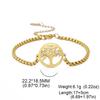 YEHHY Children's Tree Pendant Charm Bracelet 18K Gold Plated Trendy Box Chain Fashion Stainless Steel Jewelry