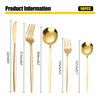 90Pcs Gold Flatware Set Stainless Steel Silverware Utensil Kitchen Tableware Forks Knives Spoons Cutlery for Home Restaurant