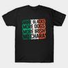 Herren Schwarzes Druck-T-Shirt Mehr-Schwarzes-Mehr-Hunde-Mehr-Irisches-Mo-Chara Kein-Schnitt-Transferpapier-Druck Baumwoll-T-Shirt