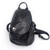 Schwarzer Rindsleder Commuter Vielseitig Britischer College-Stil Lederrucksack Sicherheitsschloss Große Kapazität Reise- und Freizeittasche