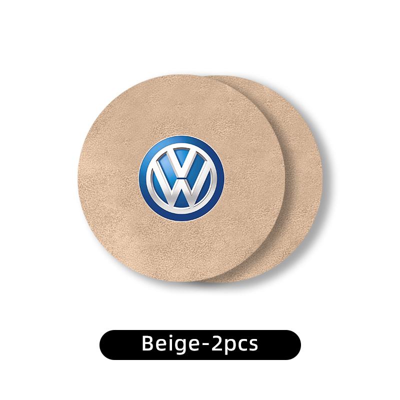 2pcs Car Suede Coaster Water Cup Holder Drink Pad Auto Interior Accessories For Volkswagen VW Golf 4 6 7 GTI Tiguan Passat B5 zr8
