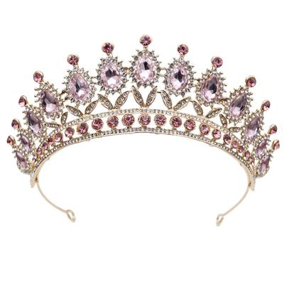 Styl Vintage Rhinestone tiary i korony dla kobiet ślubna biżuteria do włosów opaski ślubne ozdoby na głowę korowód balu Party