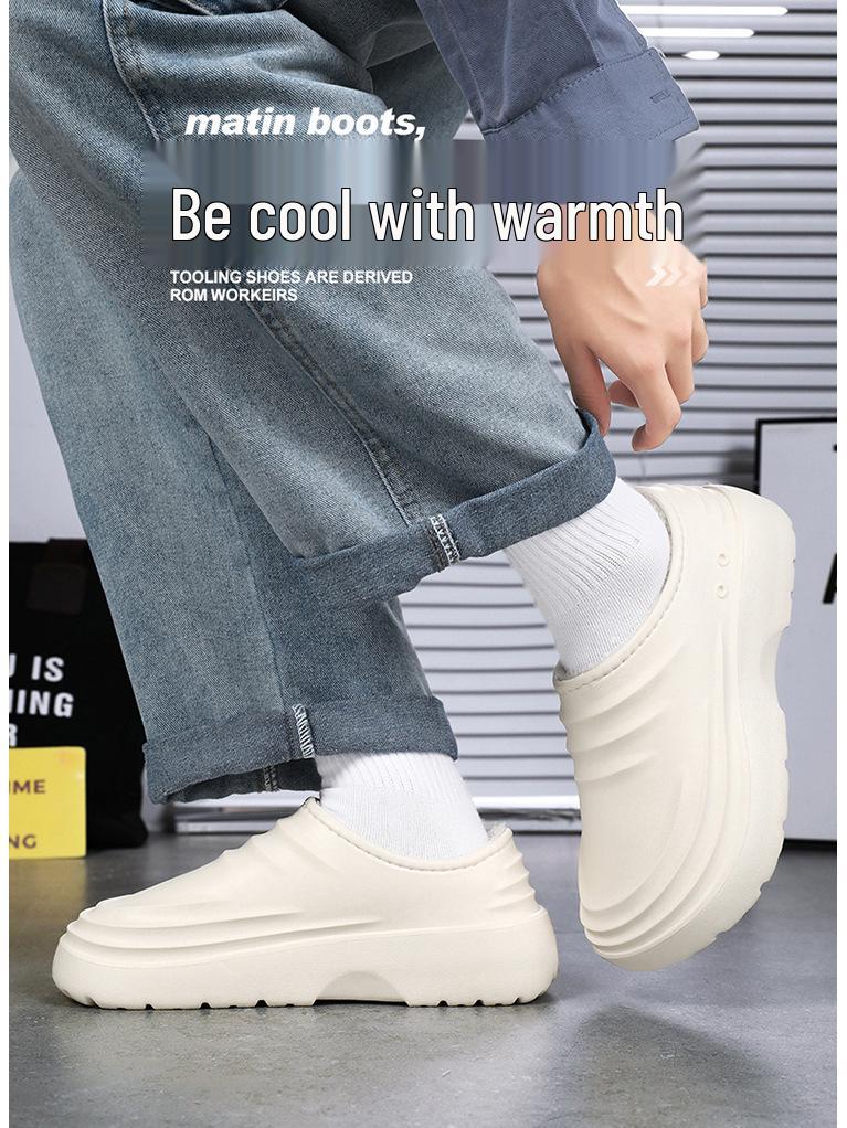 Fleece-Lined Non-Slip Chef Shoes: Warm, Oil-Proof, Soft Sole, Large Sizes, Ideal for Men & Women in Hospitality Professions.