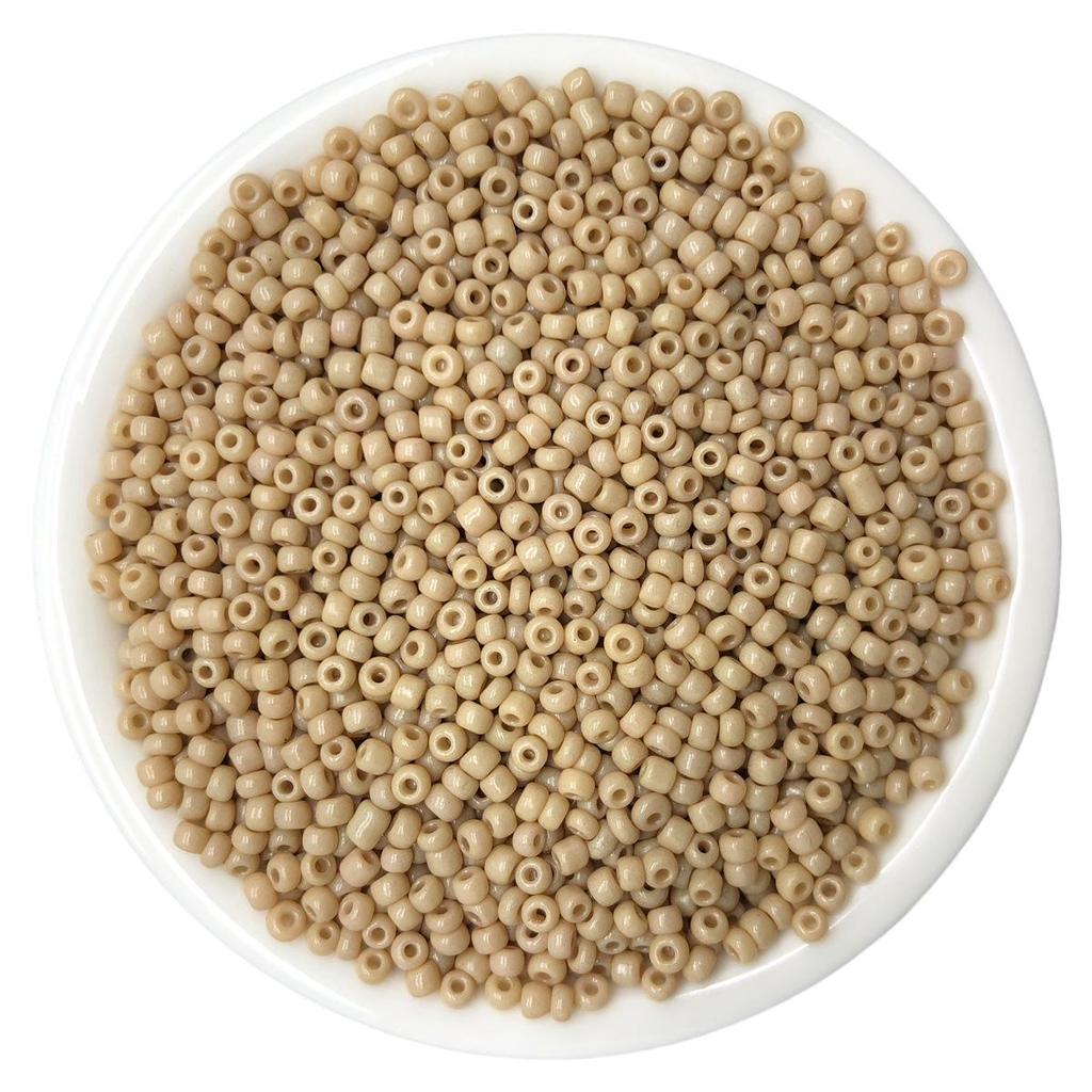 Solid Color 2/3/4mm Glass Seed Beads, Silver Lined, Dyed AB Cream, Round for Handmade Beading & Bracelets.