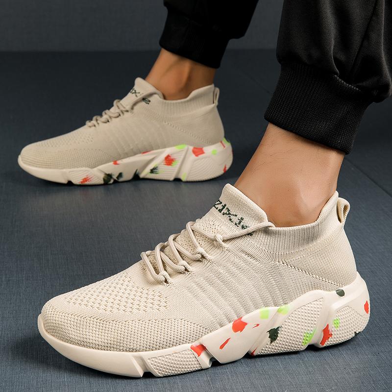 Fashion Mens Sneakers Shoes for Women Tennis Trend Socks Walking Shoes Loafer Breathable Casual Running Summer Large Size 35-47