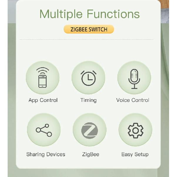 BSEED Zigbee 1/2/3Gang Touch Switches Smart Wall Light Switch Tuya Google Smart Life Alexa App Control Glass Panel No Neutral