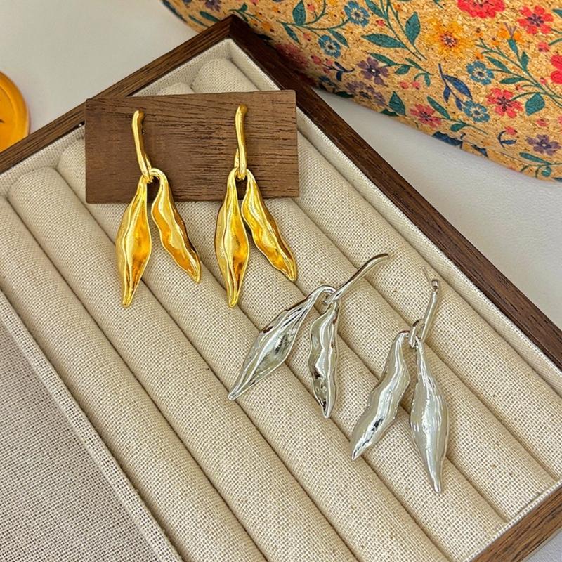 Elegantes Pendientes Largos con Borlas Irregulares Cómodo Accesorio de Joyería de Aleación para Fiesta Piel Sensible