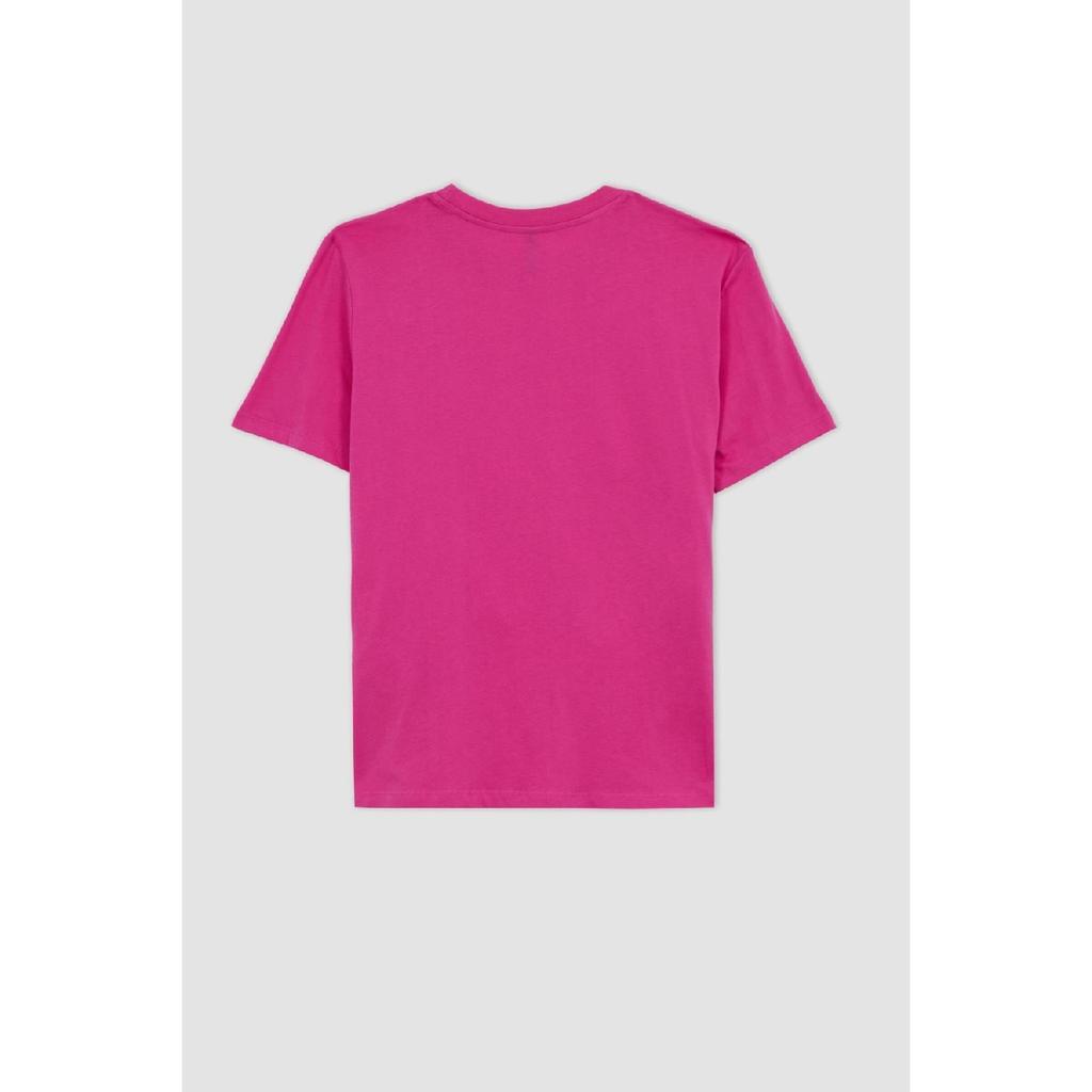 Tricou cu mânecă scurtă cu decolteu obișnuit, de formă regulată