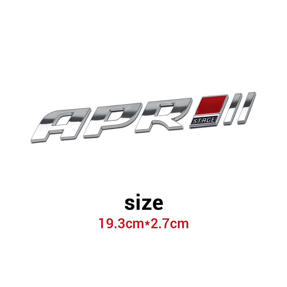 AABIN1 Emblema 3D in ABS APR Stage III Adesivo Decorativo per Carrozzeria e Bagagliaio per Volkswagen Vw T5 Cc Scirocco Tiguan Mk2 Polo 6R Jetta Mk6 Gti Golf
