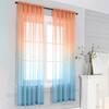 Ombre Gradient Sheer Voile Curtains Semi-Sheer Window Scarf Soft Light Filtering Living Room & Bedroom Decorative Translucent Panel