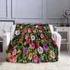Rose Floral Blanket Soft Warm Print Throw Blanket Lightweight for Kids Adults Women Gift Super Soft for Bed Couch Sofa Blanket