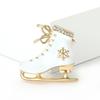 Ski Ice Skate Shoe Brooches Unisex Pins for Winter Sports Enthusiasts Casual Party Accessories