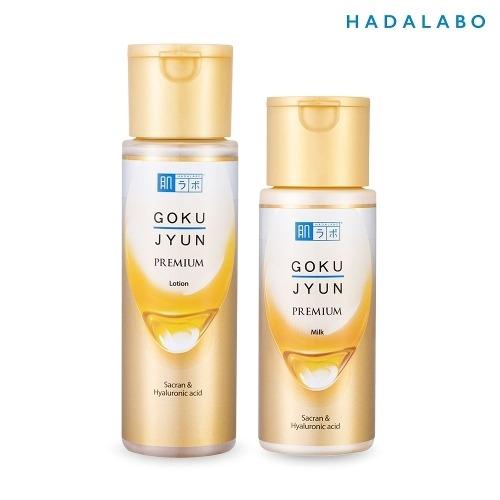 HADALABO GOKUJUN Premium 2 Types (Lotion 170ml + Milk 140ml)_637365