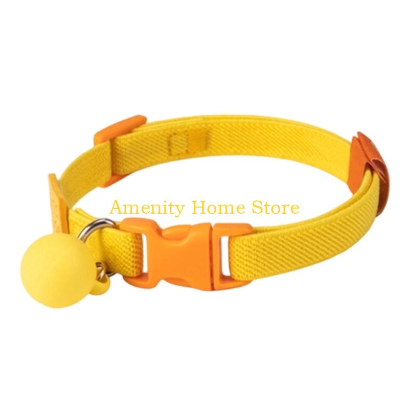 

F26C Easy to Operate Pet Collar Stretchy for Dogs Puss Comfortable Lightweight жёлтый