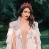 Baroque Headdress Royal Queen Bridal Crown Sets Purple Champagne Tiaras Earrings Pageant Wedding Jewelry Sets Accessories