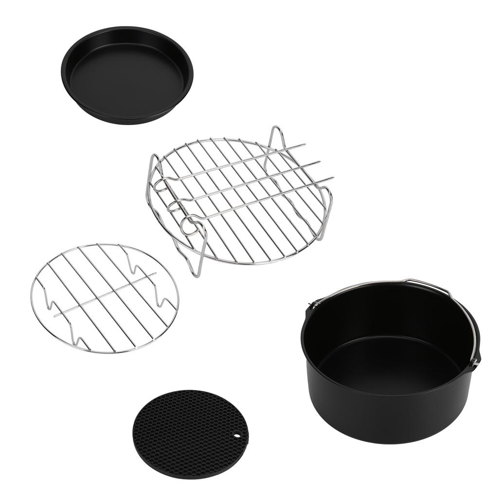 Fryer Accessories Pizza Pan Cake Pan Silicone Pad Skewers Grill Rack Baking Tray for 7in Fryer