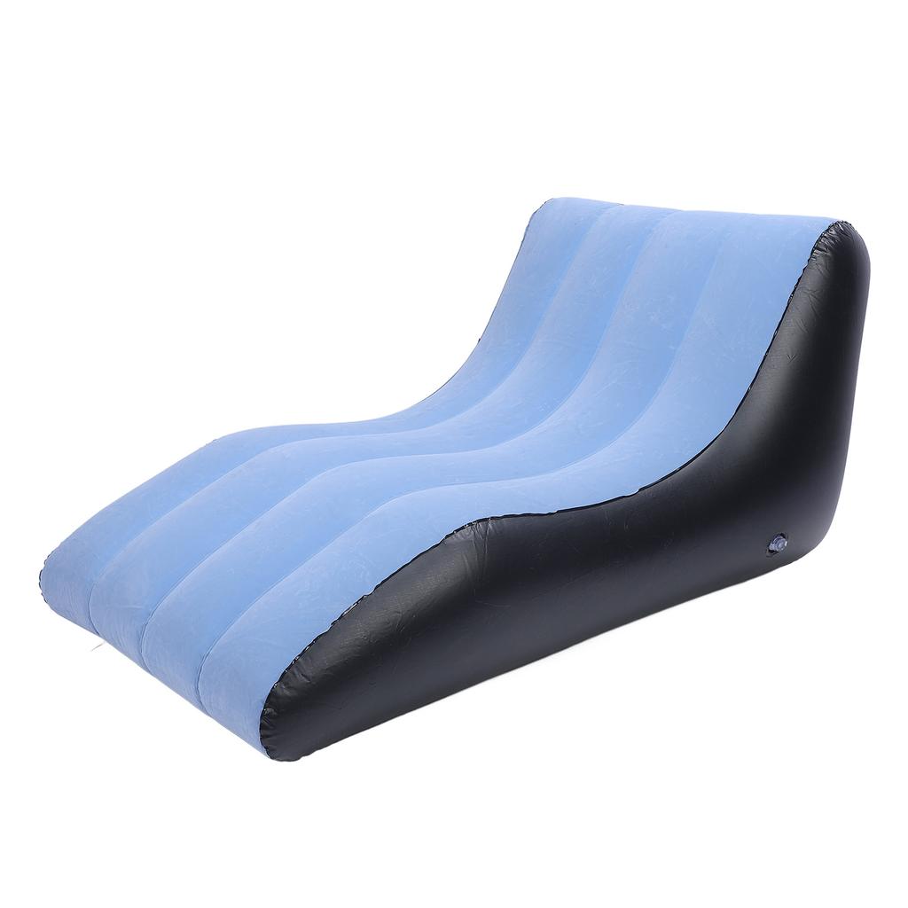 Inflatable Sofa Chair PVC Flocked Inflatable Chair Blow Up Couch for Living Rooms Camping Trips Travel