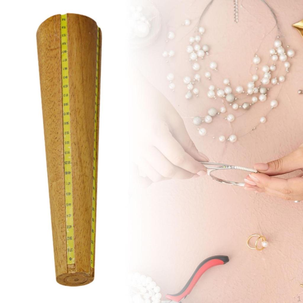 Wood Bracelet Mandrel Rod Sizing Adjuster Practical Round Shaped Bangle Shaper Jewelry Making