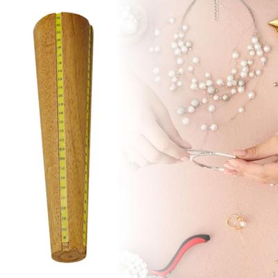 Wood Bracelet Mandrel Rod Sizing Adjuster Practical Round Shaped Bangle Shaper Jewelry Making