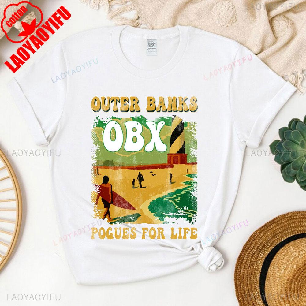 Ráj na Zemi Outer Banks Unisex Tričko Fanoušci seriálu Outer Banks Merchandise Letní dovolená Bavlněné tričko Plážové tričko Topy