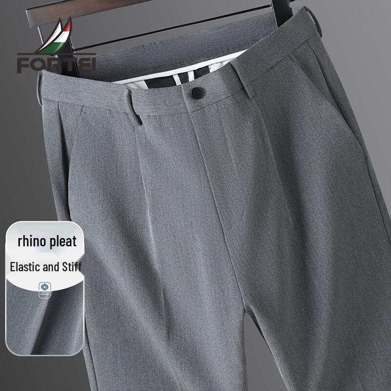 Men s Autumn Straight-Leg Stretch Casual Trousers 32