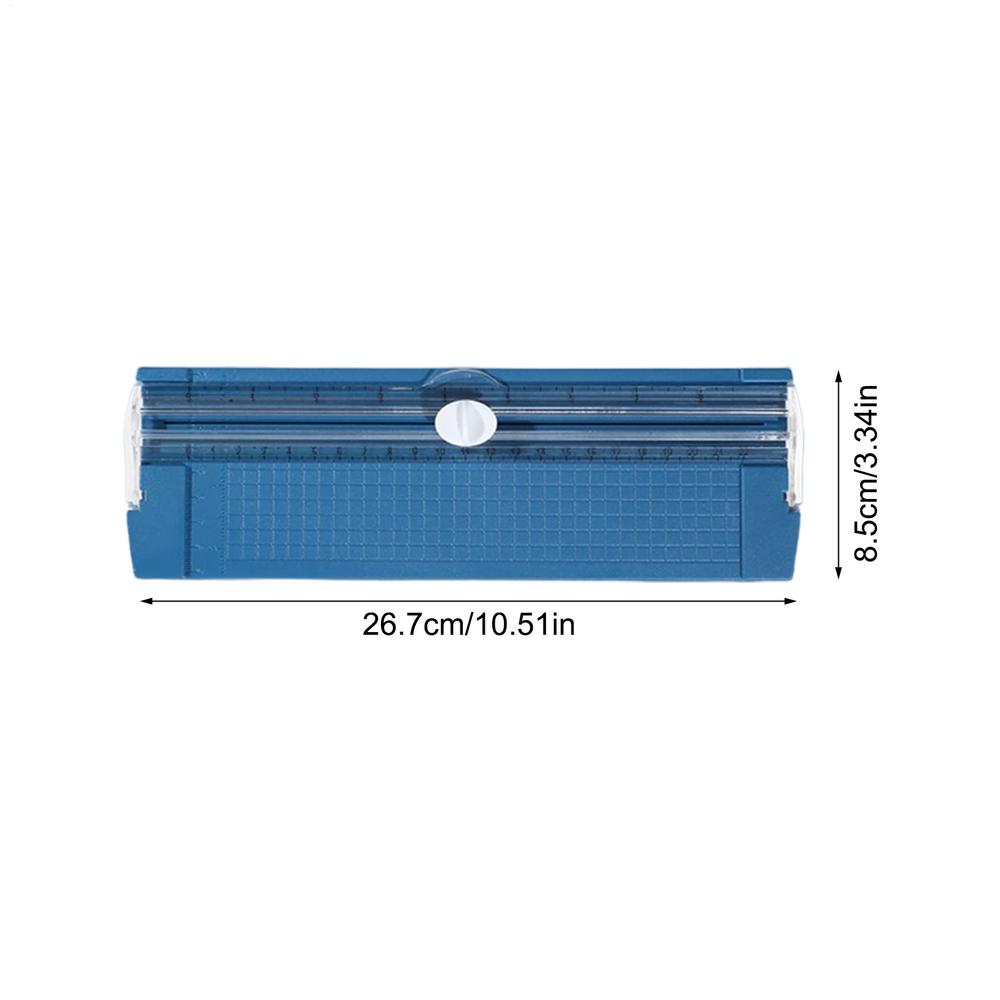 

Резак для бумаги 10,5 дюйма, точный прямой слайдер с боковой линейкой, резак для крафтовой бумаги, для фото, картона, этикеток, рукоделия синий