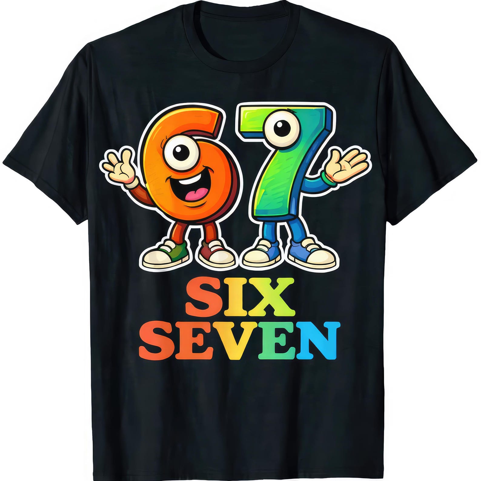 Math Pun T shirt: Funny Six Seven Number Joke, Teacher Gift M