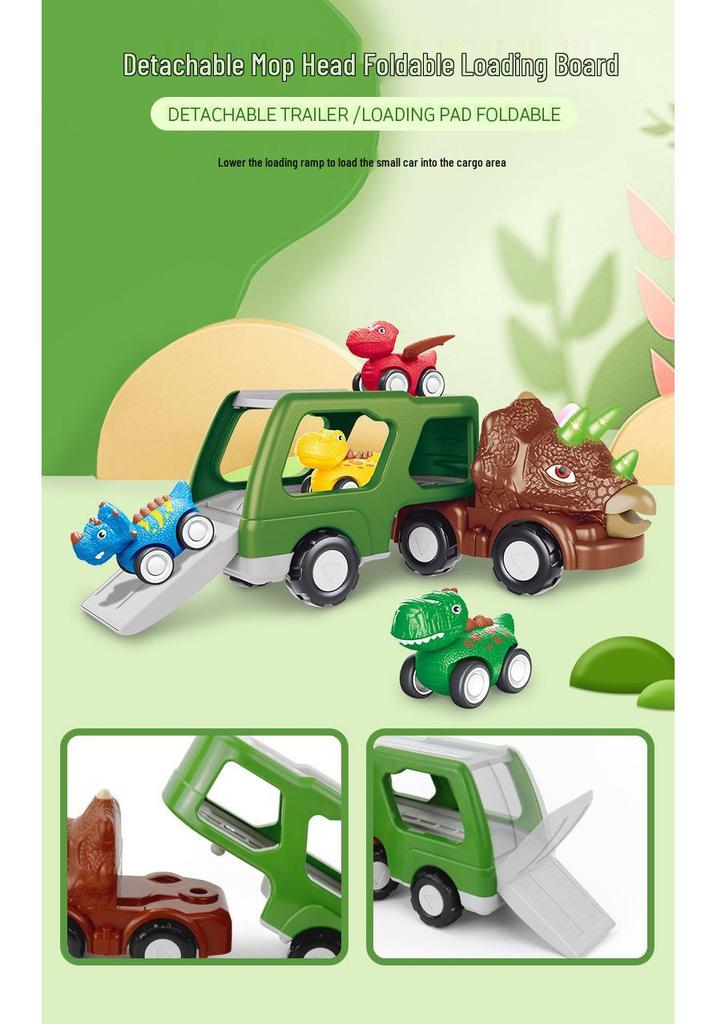 Foldable Dinosaur Track Car Toy for Kids - Fun & Educational