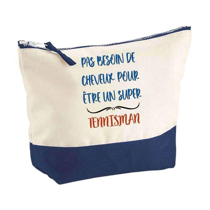 Trousse de maquillage - PLANETEE - Tennisman pas besoin de Cheveux - Grand format - Coton - Impression HD