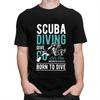 Custom Funny Scuba Diving Diver Gift Tshirts for Men Short Sleeve Leisure T Shirt Tshirts Pure Cotton Tees Gift