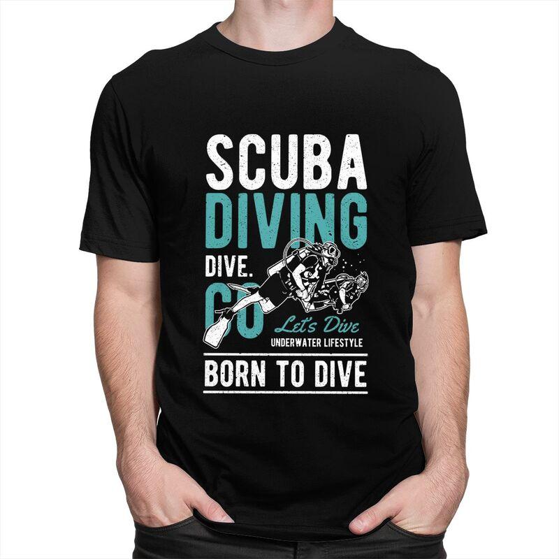 Custom Funny Scuba Diving Diver Gift Tshirts for Men Short Sleeve Leisure T Shirt Tshirts Pure Cotton Tees Gift