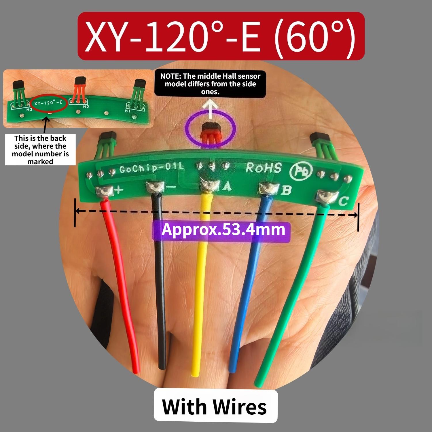 Hall Sensor XY-120°-E (60 Degree) for