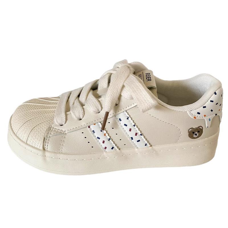 Versatile platform white shoes women's Hong Kong style shell head board shoes 2025 new autumn and winter velvet German training casual sports shoes