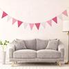 Easy To Install Installation of Garland for Quick Party Decorations Tough and Durable Cloth Banner Party Garland, Black and White