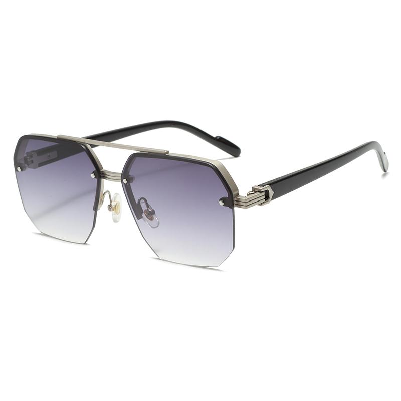 New Rimless Fashion Sunglasses for Women Men Casual Gradient Glasses for Summer Outdoors Beach Party Brand Designer UV400