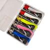 Tolure Jighead Soft Plastic Fishing Lure 30g 5pcs Set Sharp Hooks Saltwater Freshwater Casting Glitter PVC Body