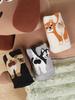 1/2Pair Cartoon Cute Dog/Cat Balls Cotton Socks Lolita Knitting Socks Women Girls Middle Tube Sleep Sock Pet Print Floor Sock