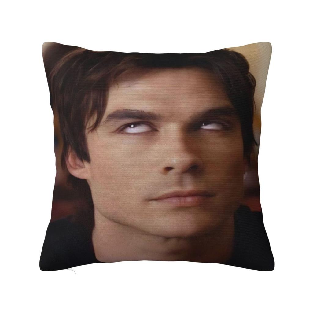 Damon Salvatore Pillow Case Novelty Pillow Cover Square Printed Cushion Cover Pillowcases For Sofa Home Decoration