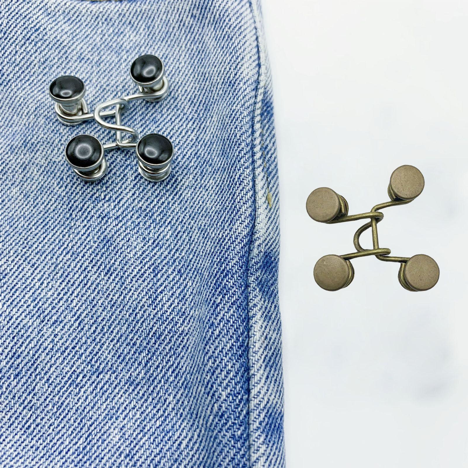 

Утягивающий пояс для брюк, съемный, без гвоздей, регулируемый, меньшего размера, серебряная сетка