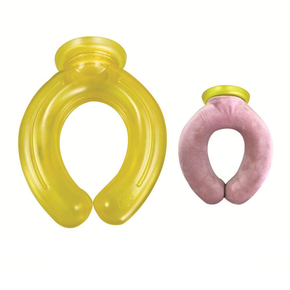 U-Shaped Fit Neck Protection Hot Water Bottle Cold Compress Neck Type PVC Cold Water Bag Knitted Fabric Cover Outdoor Sports