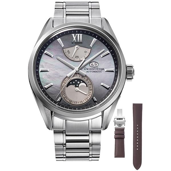 Orient RK-AY0201A (עכשווי M34 F7 Mechanical Moon Phase מתכת גברים מוגבלת) שעון עגול
