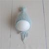 Hand Knitted Crochet Angora Wool Baby Elf Hat Newborn Coming Home Bonnet Beanie for Photography Props